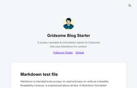 Gridsome Starter Blog screenshot