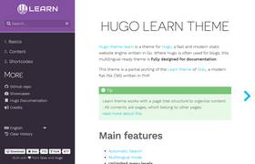 Hugo Learn Theme screenshot